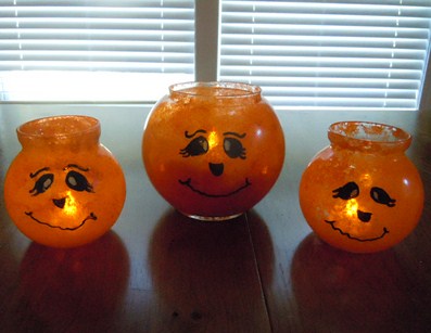 Halloween crafts; pumpkin luminaries